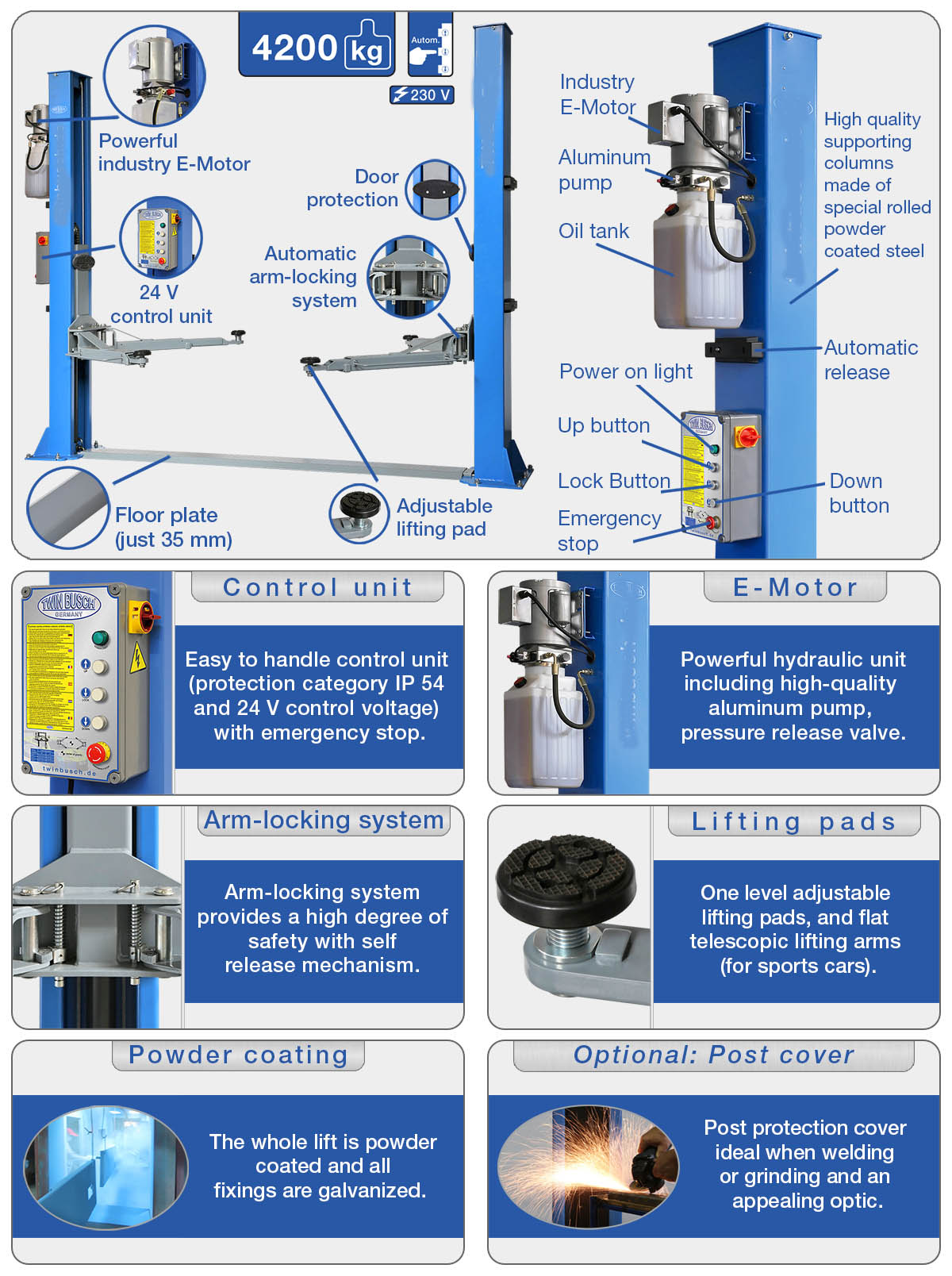 Two Post base floor sydney